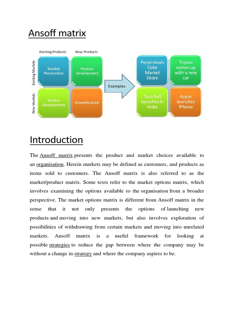 apple strategic objectives apple ansoff matrix 2018